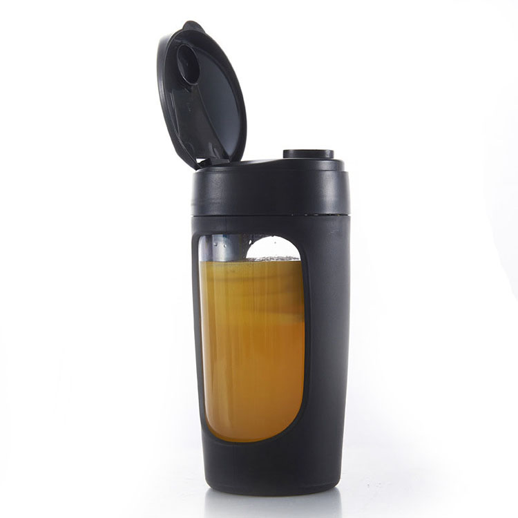 600ml BPA Free Gym Transparent Plastic Protein Shaker Cup 