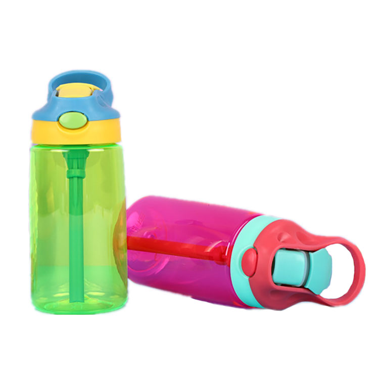 480ml Baby Drinking Cups with Straws Bpa Free Plastic Water Bottle for Kids
