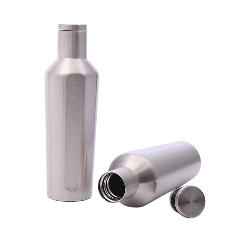 500ml 750ml customized portable outdoor Stainless Steel insulated Wine Bottle with lid