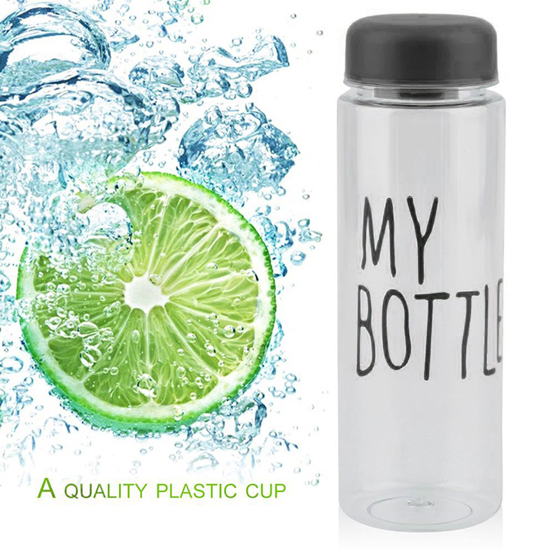 500ml Logo Printing Transparent Plastic Juice Water Bottle