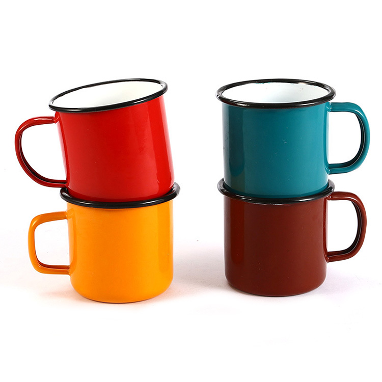 New Enamelware Mug for Picnic Camping Durable Enamel Coffee Milk Cups