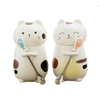 400ml High Quality Cute Cat Shaped Ceramic Coffee Gift Mug with Lid And Spoon 