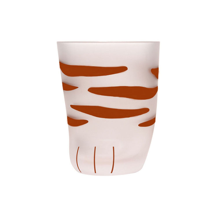 230ml 300ml Creative Cat Paws Frosted Glass Coffee Milk Cup Gift Mug