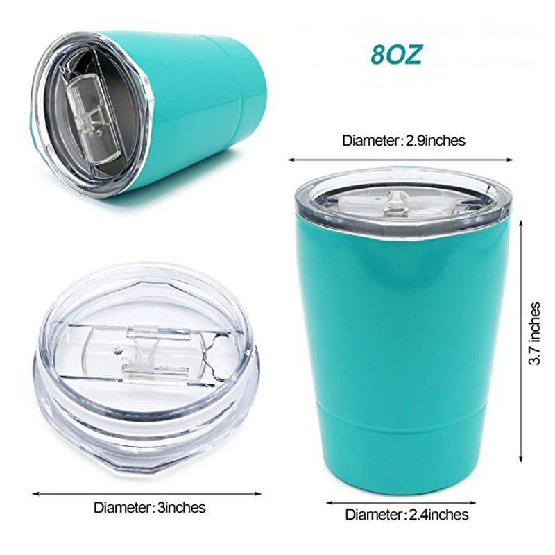 8oz 12oz Personalized Printing Hot And Cold Water Insulated Stainless Steel Tumbler with Lid