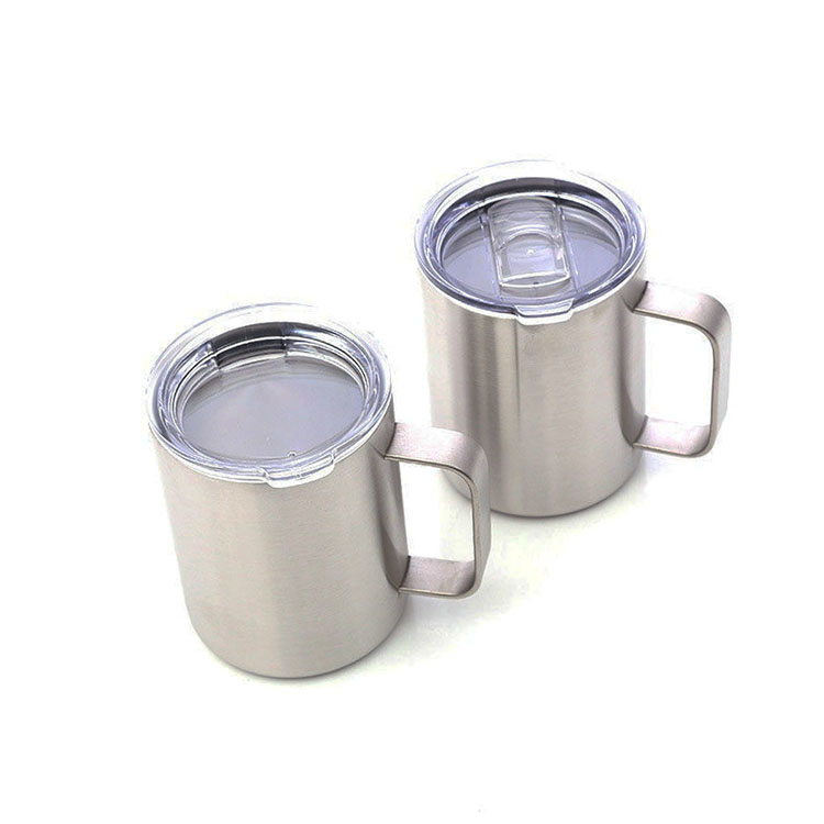 Vacuum Coffee Cup Customized Logo Printing BPA-free Fashion Stainless Steel Cup with Handle 