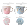 380ml New Trend Style Ceramic Tea Cups Mr and Mrs Coffee Mug 