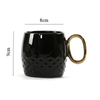 350ml New Design Gold Handle Gift Mug Ceramic Cup with Lid And Handle