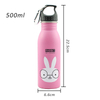 500ml High Quality colored Cute Kids stainless Steel Straw drinking Bottle