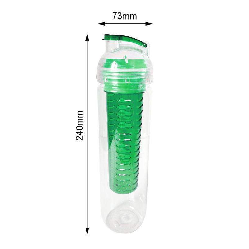 27oz Hot Sale Plastic Juice Bottles with Fruit Infuser Transparent Plastic Cup