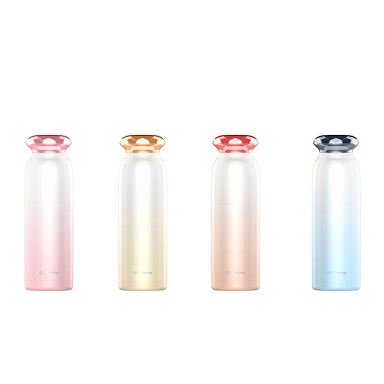 360ml Gradient Color Stainless Steel Tumbler Double Wall Stainless Steel Mug with Lid 