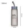 500ml Frosted Outdoor Travel Coffee Plastic Water Bottle with Lid 