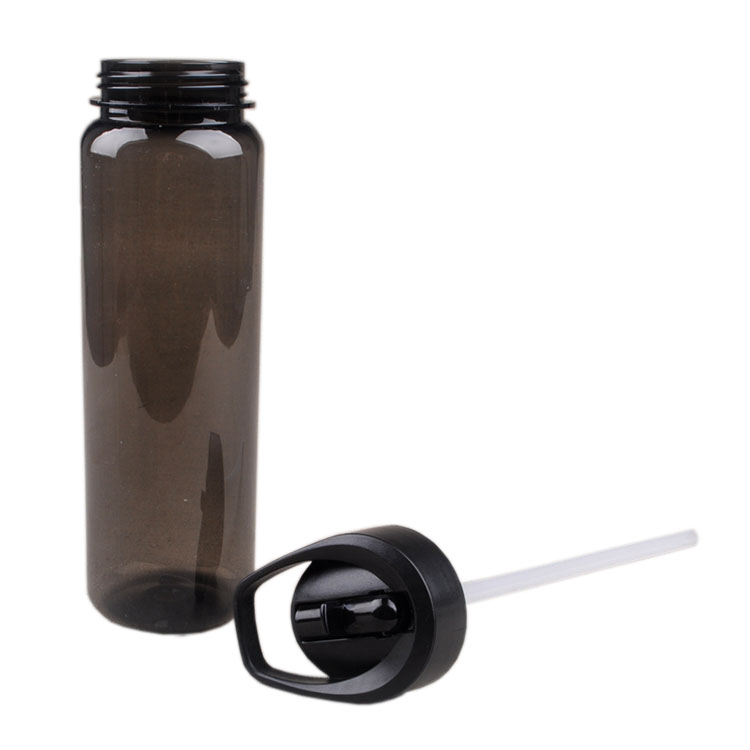 750ml Easy Taking Single Wall Plastic Drinks Straw Clear Plastic Sports Water Bottle with Straw 