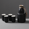 Wholesale Custom Ceramic Japanese Sake Set Stoneware Sake Set 1sake Serving Bottle And 4 Sake Cups