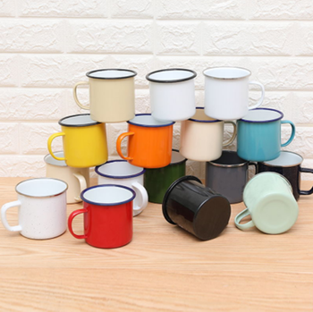 Custom Sublimation Blank Full Colour 12 oz Enamel Mugs