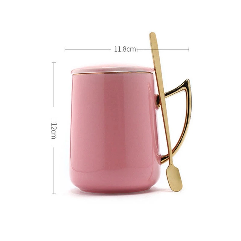 350ml Nordic style high grade Ceramic Coffee Mug set with golden handle